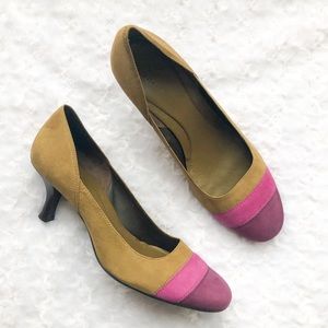 COLE HAAN | Suede Cap Toe Pumps